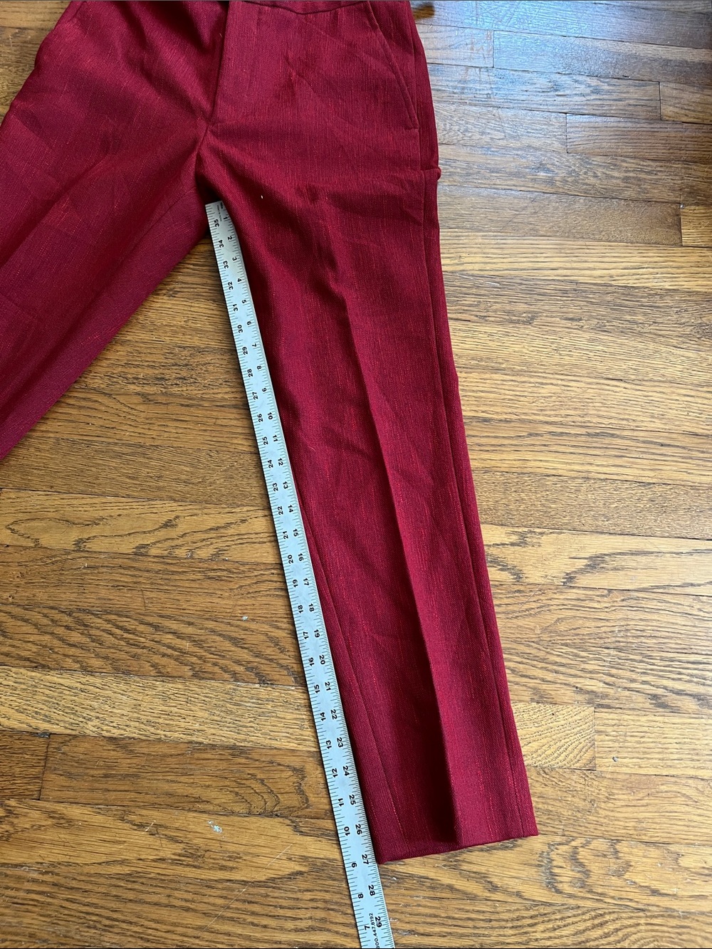 Men's Slim Tailored Red Pants - Picture 11 of 13